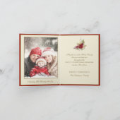 ヴィンテージ伝統的カトリックのクリスマス写真 シーズンカード (内部)