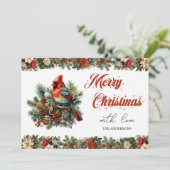 ヴィンテージ伝統的クラシック赤(鳥)ショウジョウコウカンチョウ シーズンカード (スタンド正面)