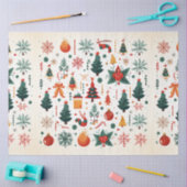 ヴィンテージ伝統的クリスマスの切り離し 薄葉紙 (クラフト)