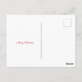 ヴィンテージ伝統的クリスマスカードサンタトナカイ ポストカード (裏面)