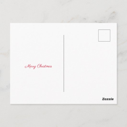 ヴィンテージ伝統的クリスマスカードサンタトナカイ ポストカード (裏面)