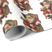 ヴィンテージ伝統的クリスマスパターン ラッピングペーパー (ロールコーナー)