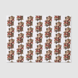 ヴィンテージ伝統的クリスマスパターン 薄葉紙