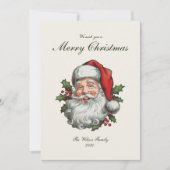 ヴィンテージ伝統的クリスマス シーズンカード (正面)