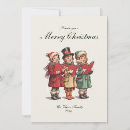 ヴィンテージ伝統的クリスマス シーズンカード