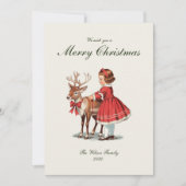 ヴィンテージ伝統的クリスマス シーズンカード (正面)