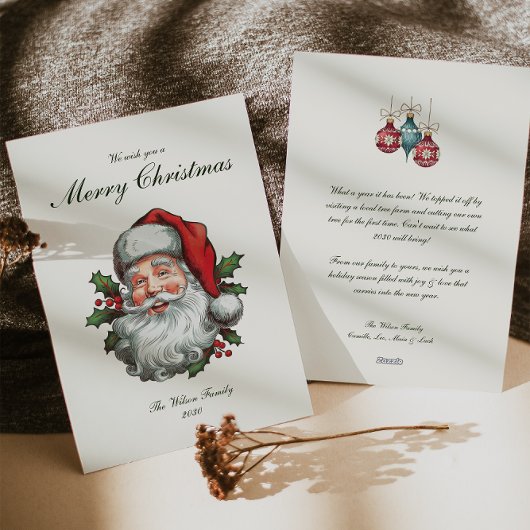 ヴィンテージ伝統的クリスマス シーズンカード