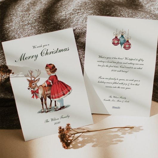 ヴィンテージ伝統的クリスマス シーズンカード
