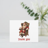 ヴィンテージ伝統的サンタ・クリスマス ポストカード (スタンド正面)