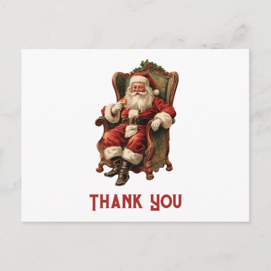 ヴィンテージ伝統的サンタ・クリスマス ポストカード (正面)