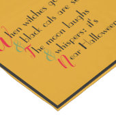 ヴィンテージ伝統的ハロウィーン詩、魔女&ムーン ショートテーブルランナー (コーナー)