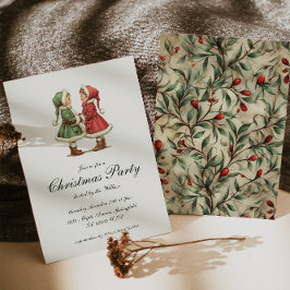 ヴィンテージ伝統的パーティー 招待状