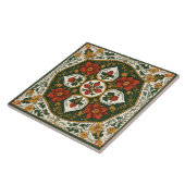 ヴィンテージ伝統的フローラ及びアイビー化粧瓦 タイル (側面)