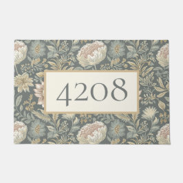 ヴィンテージ伝統的フローラ植物学 ドアマット