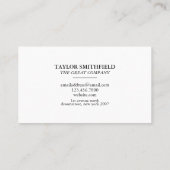 ヴィンテージ伝統的プロフェッショナルコンシンプルクリート 名刺 (裏面)