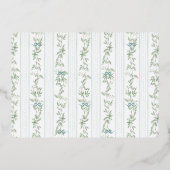 ヴィンテージ伝統的リースリボン水彩写真 箔シーズンカード (裏面)