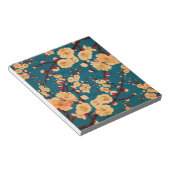 ヴィンテージ伝統的日本の紙プリント ノートパッド (アングル)