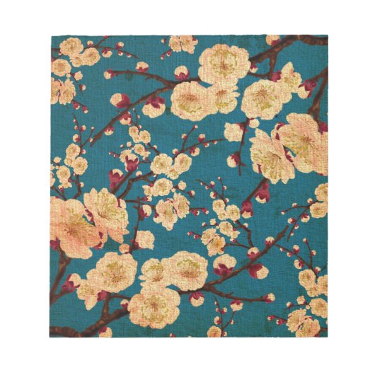 ヴィンテージ伝統的日本の紙プリント ノートパッド (正面)