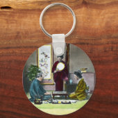 ヴィンテージ伝統的日本の麻雀麻雀 キーホルダー (正面)