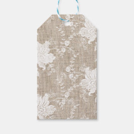 ヴィンテージ伝統的素朴な田舎地方のラップ ギフトタグ