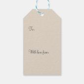 ヴィンテージ伝統的素朴な田舎地方のラップ ギフトタグ (裏面)