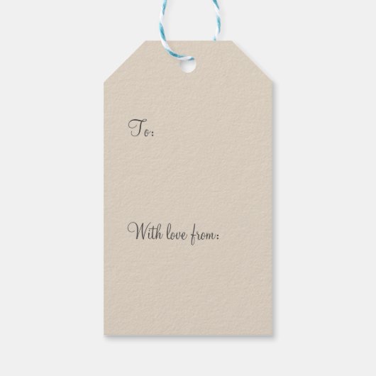 ヴィンテージ伝統的素朴な田舎地方のラップ ギフトタグ (裏面)