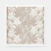 ヴィンテージ伝統的素朴な田舎地方のラップ スタンダードランチョンナプキン (正面)