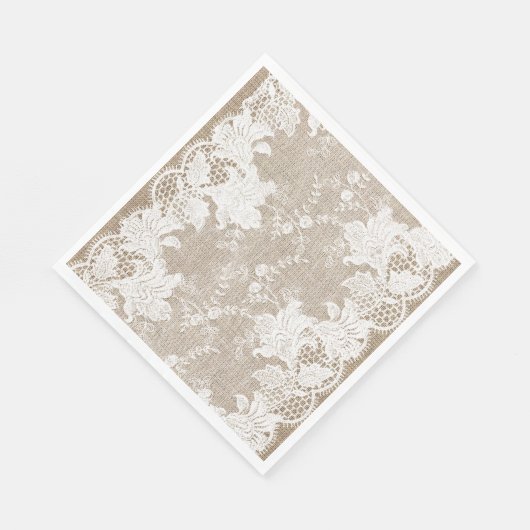 ヴィンテージ伝統的素朴な田舎地方のラップ スタンダードランチョンナプキン (角)