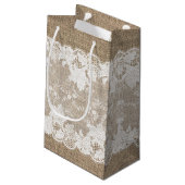 ヴィンテージ伝統的素朴な田舎地方のラップ スモールペーパーバッグ (裏面アングル)