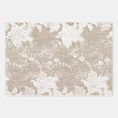 ヴィンテージ伝統的素朴な田舎地方のラップ ラッピングペーパーシート (正面)
