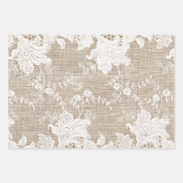 ヴィンテージ伝統的素朴な田舎地方のラップ ラッピングペーパーシート