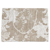 ヴィンテージ伝統的素朴な田舎地方のラップ ラージペーパーバッグ (正面)