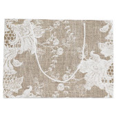 ヴィンテージ伝統的素朴な田舎地方のラップ ラージペーパーバッグ (裏面)