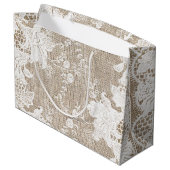 ヴィンテージ伝統的素朴な田舎地方のラップ ラージペーパーバッグ (裏面アングル)