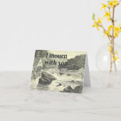 ヴィンテージ伝統的追悼カード カード (黄色い花)