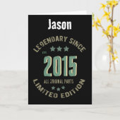 ヴィンテージ伝説年次カスタム誕生日カード カード (黄色い花)