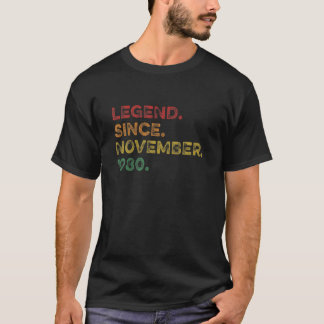 ヴィンテージ伝説1980年11月40歳40誕生 Tシャツ