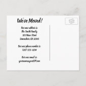 ヴィンテージ住所の変更クラシックセダン車 案内ポストカード (裏面)