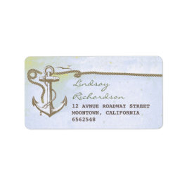 ヴィンテージ住所 シール付航海のいかり ラベル