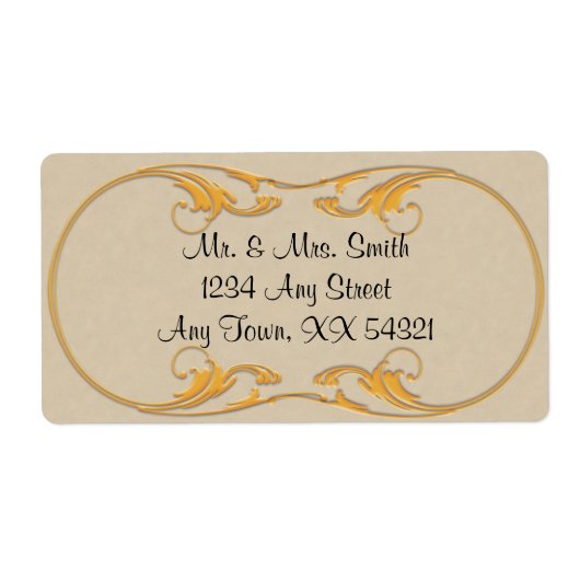 ヴィンテージ住所 シール – 大 (正面)