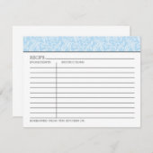 ヴィンテージ何か青いブライダルシャワーレシピ (正面/裏面)