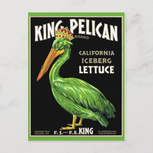 ヴィンテージ作成ラベル葉書 ポストカード (正面)