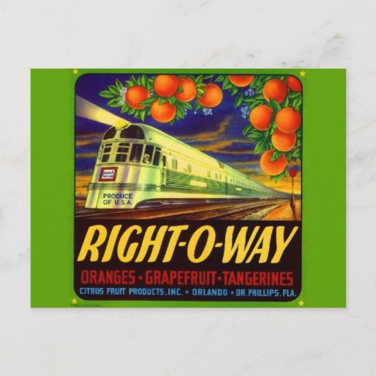 ヴィンテージ作成ラベル葉書 ポストカード (正面)