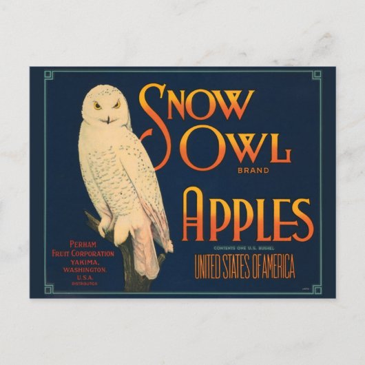 ヴィンテージ作成ラベル葉書 ポストカード (正面)