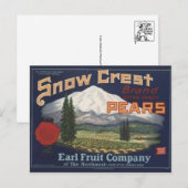 ヴィンテージ作成ラベル葉書 ポストカード (正面/裏面)