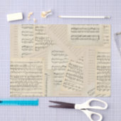 ヴィンテージ作曲コラージュ 薄葉紙 (クラフト)