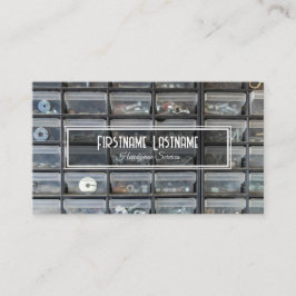 ヴィンテージ作業台素朴なツール手作りサービス 名刺