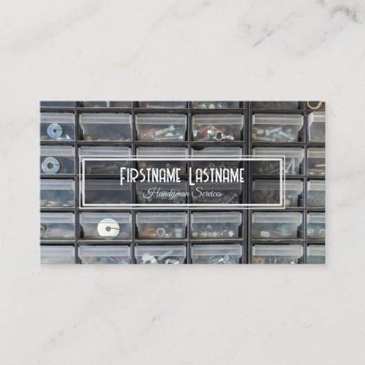 ヴィンテージ作業台素朴なツール手作りサービス 名刺 (正面)