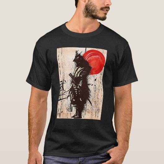 ヴィンテージ侍武士武士道コード日本刀 Tシャツ (正面)