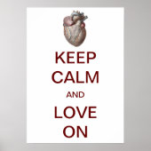 ヴィンテージ保の冷静さと愛(ハート) ポスター (正面)